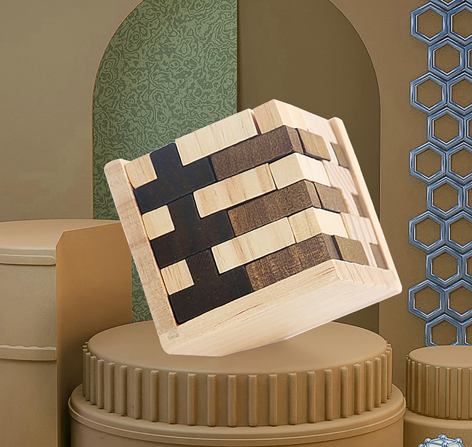 Ahyuan T-shaped puzzle pieces showing modular construction for creative play