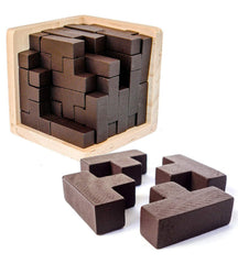 Ahyuan wooden brain teaser cube for hands-on problem solving and focus.