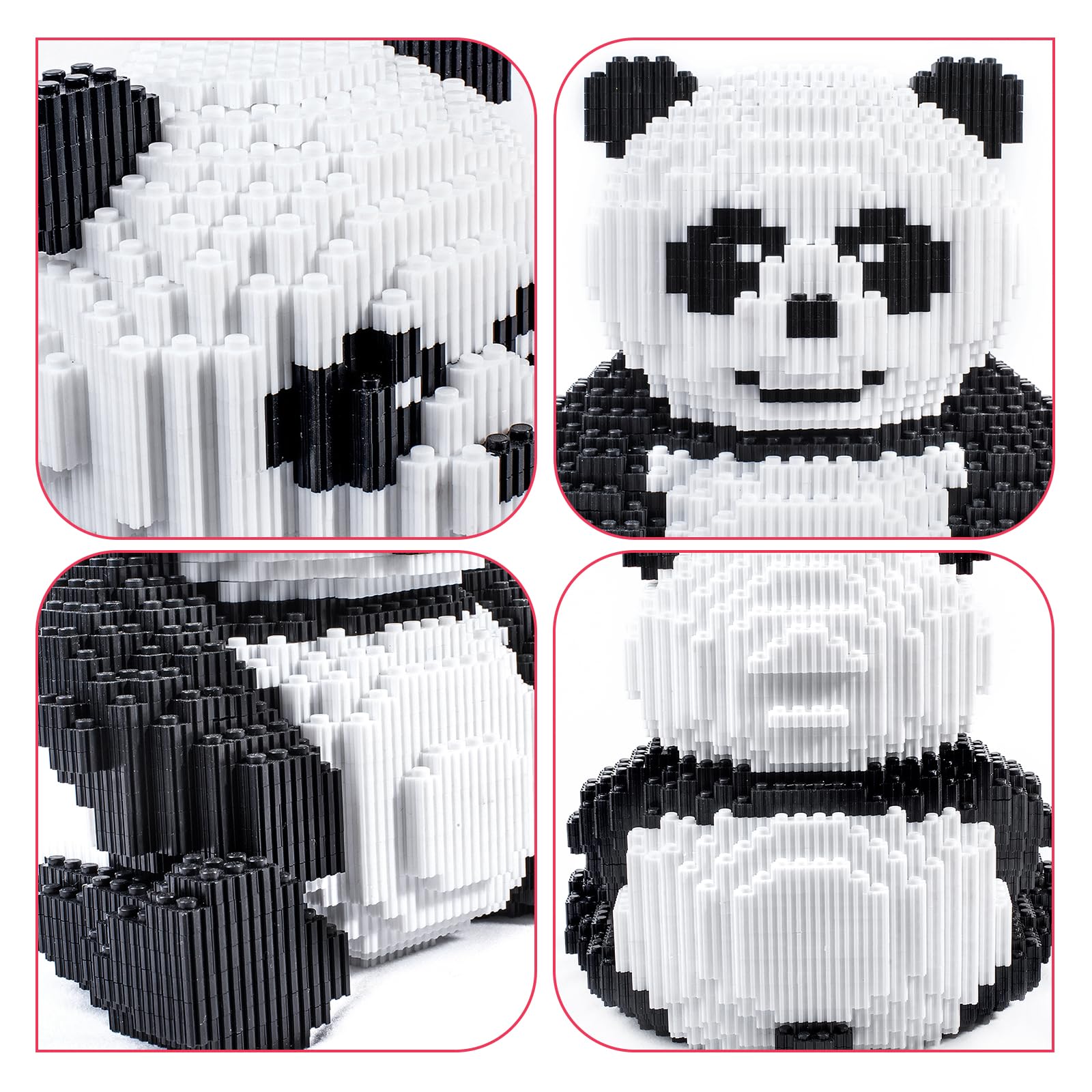 Color instruction guide for AHZILEI panda blocks