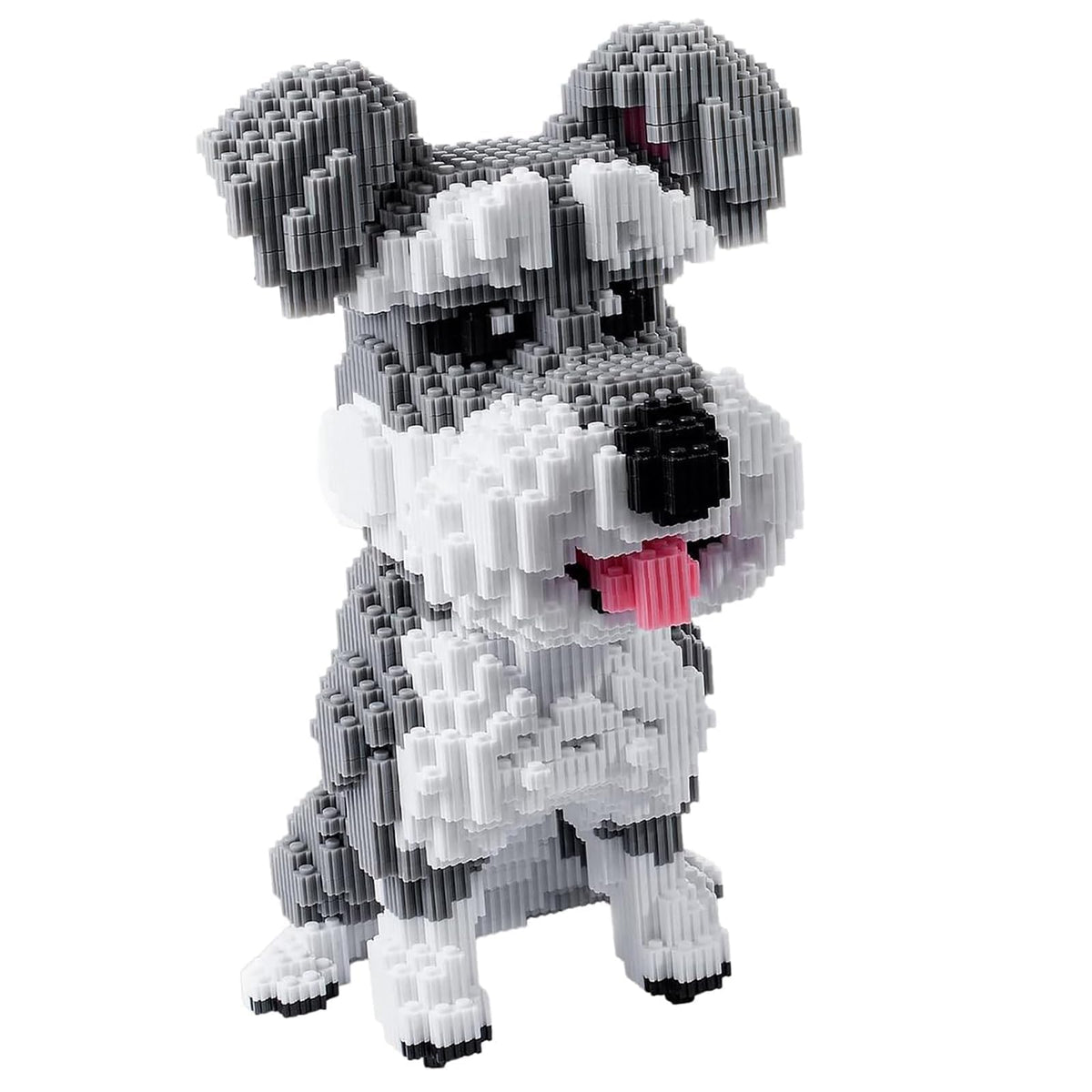 AHZILEI Schnauzer Dog building set with 7100 pieces for immersive construction.