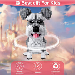 AHZILEI Schnauzer Dog display-ready model on shelf.