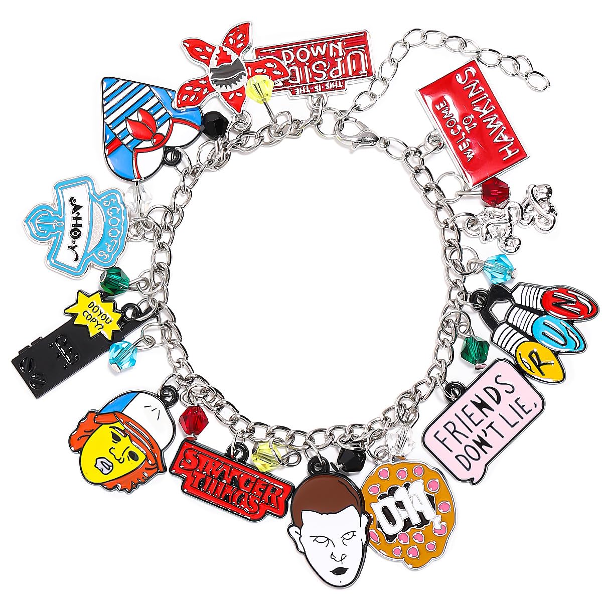 AICase Stranger bracelet with Walkie-Talkie charm, stylish nod to Hawkins nostalgia for daily wear.