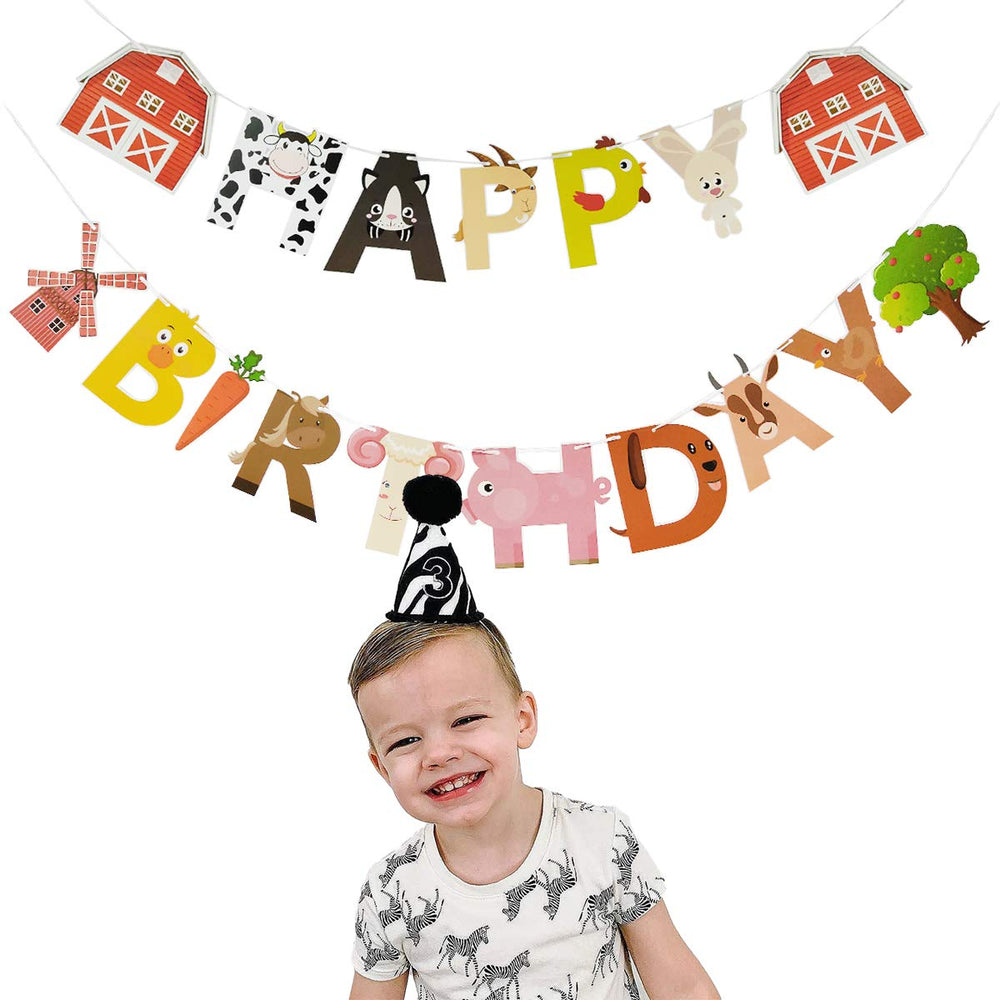 AI PARTY Farm Animals Banner farm-themed decor enhances party ambiance