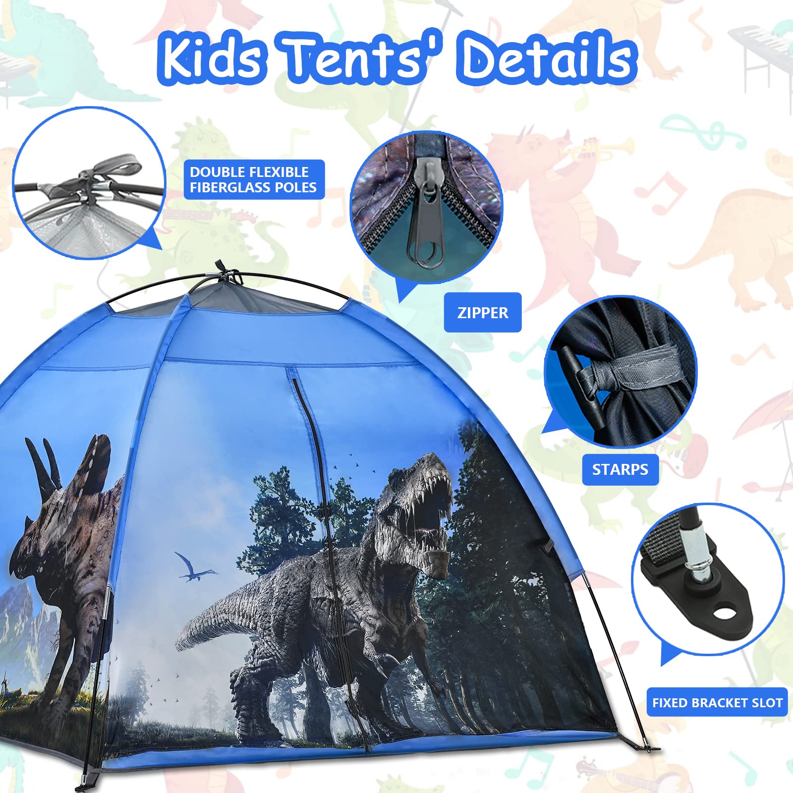 Ai-Uchoice dinosaur tent carrying bag for easy transport and storage