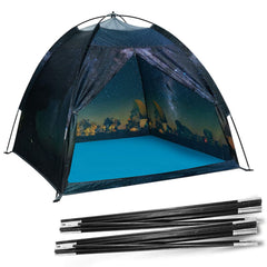 Ai-Uchoice dinosaur tent setup shows fast installation and stable frame.