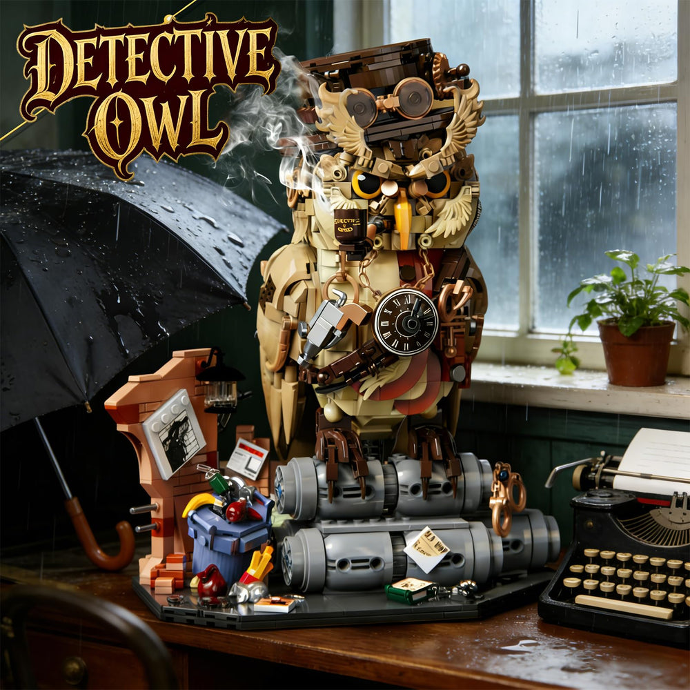 AibangBuildzy Detective Owl set unboxing reveals 1286 pieces and organized components