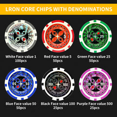 AIBETOMG 11-gram casino-style poker chips feel substantial in the hand