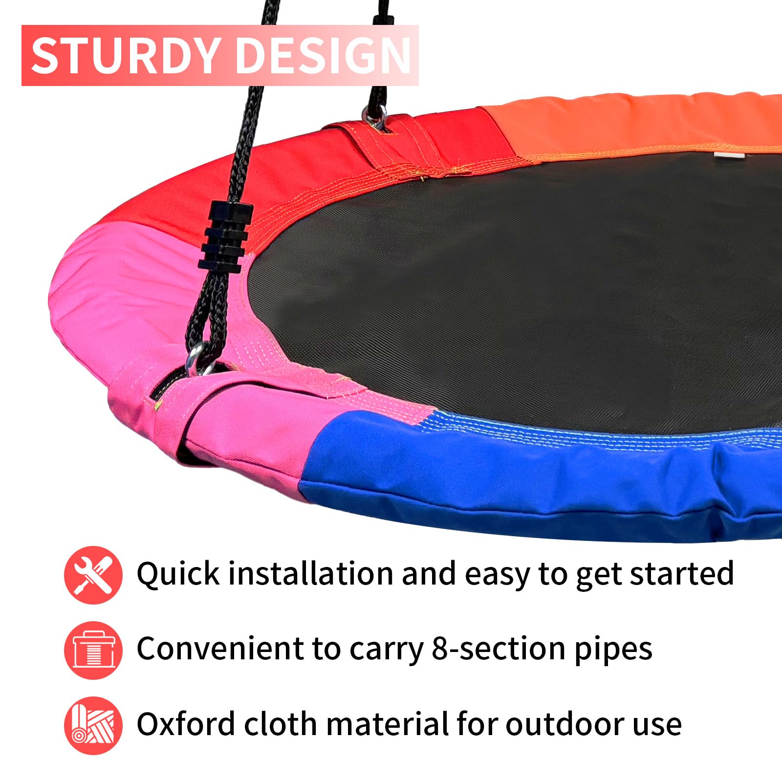 AIBETOMG adjustable hanging straps enable easy, level setup and secure suspension.