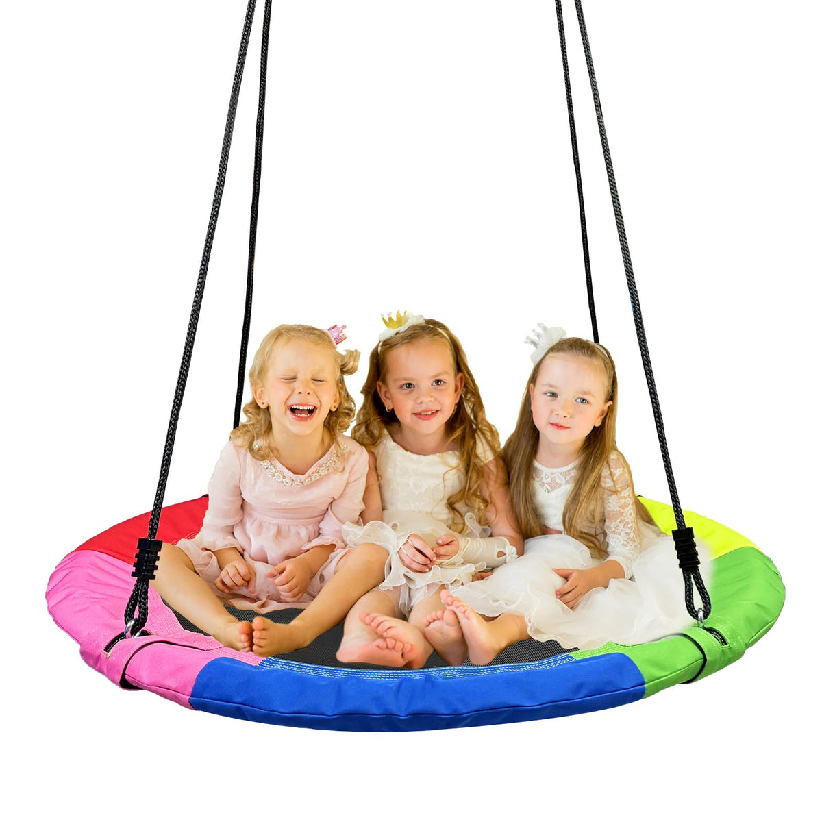AIBETOMG 40-inch tree swing ready for safe backyard play and family fun.