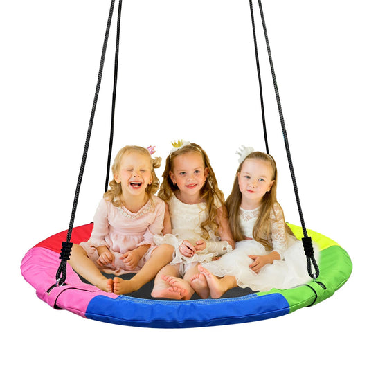 AIBETOMG 40-inch tree swing ready for safe backyard play and family fun.