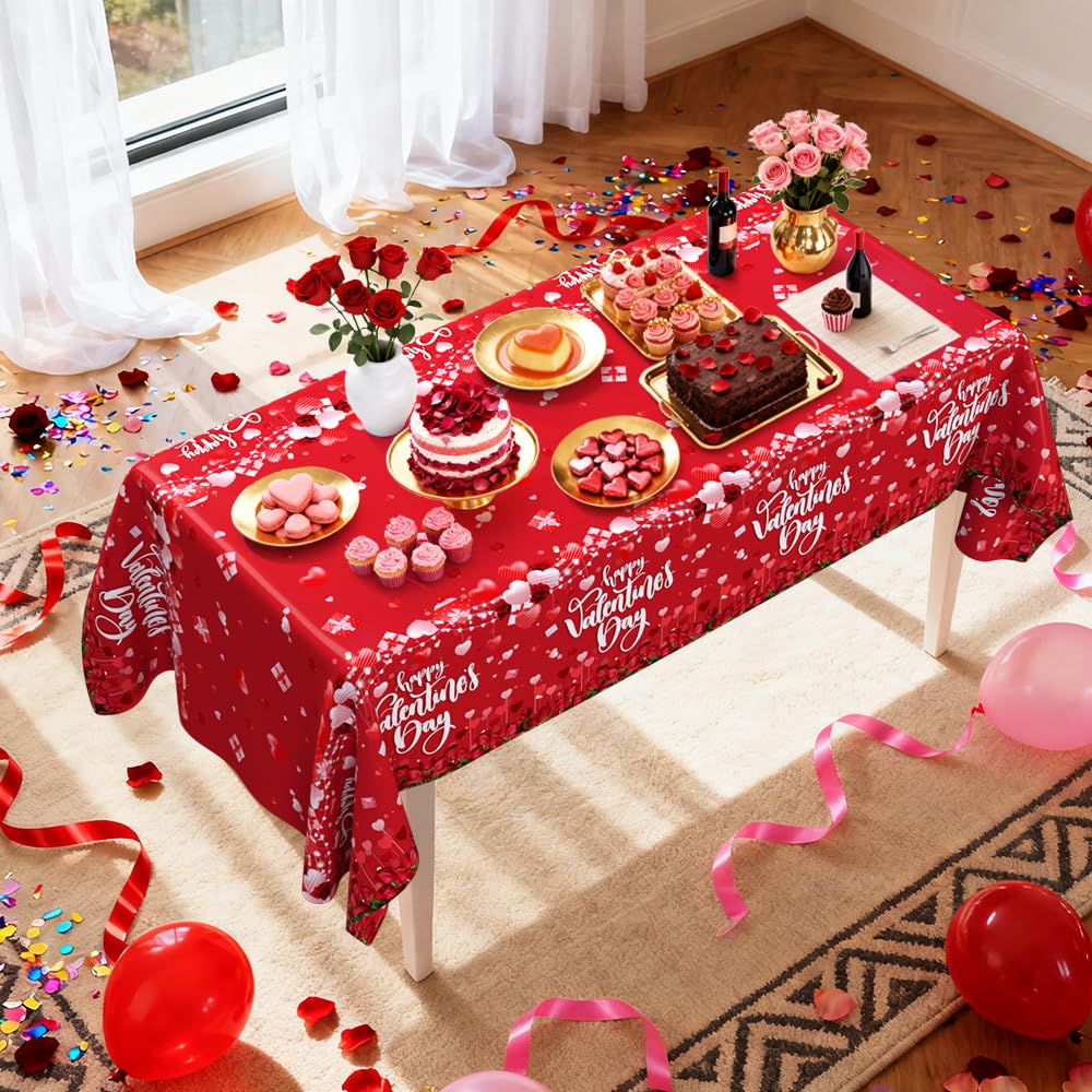 AIBIIN easy-clean tablecloth cleans quickly with a damp cloth