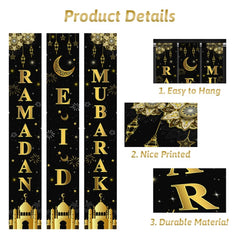 AIBIIN Eid banner for indoor and outdoor celebrations, ideal for photo moments.