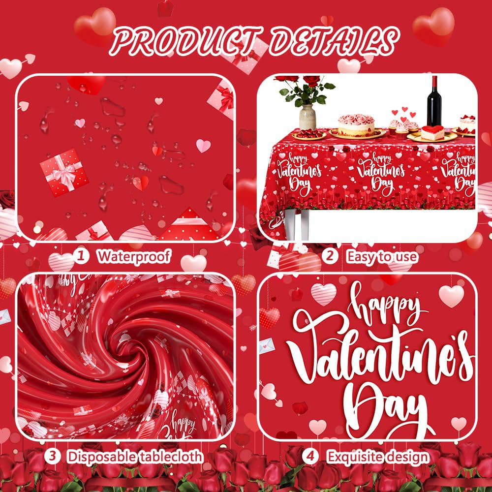 AIBIIN Happy Valentine's Day design enhances your table decor for celebrations