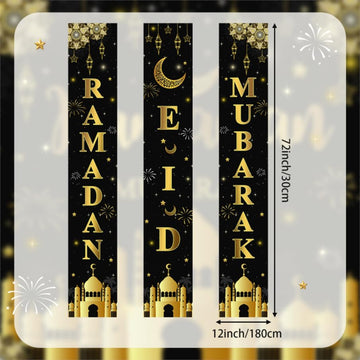 AIBIIN Ramadan Mubarak banner for outdoor use with vivid print for yard or window.