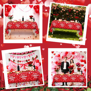 AIBIIN Valentine table cover helps contain mess during gatherings