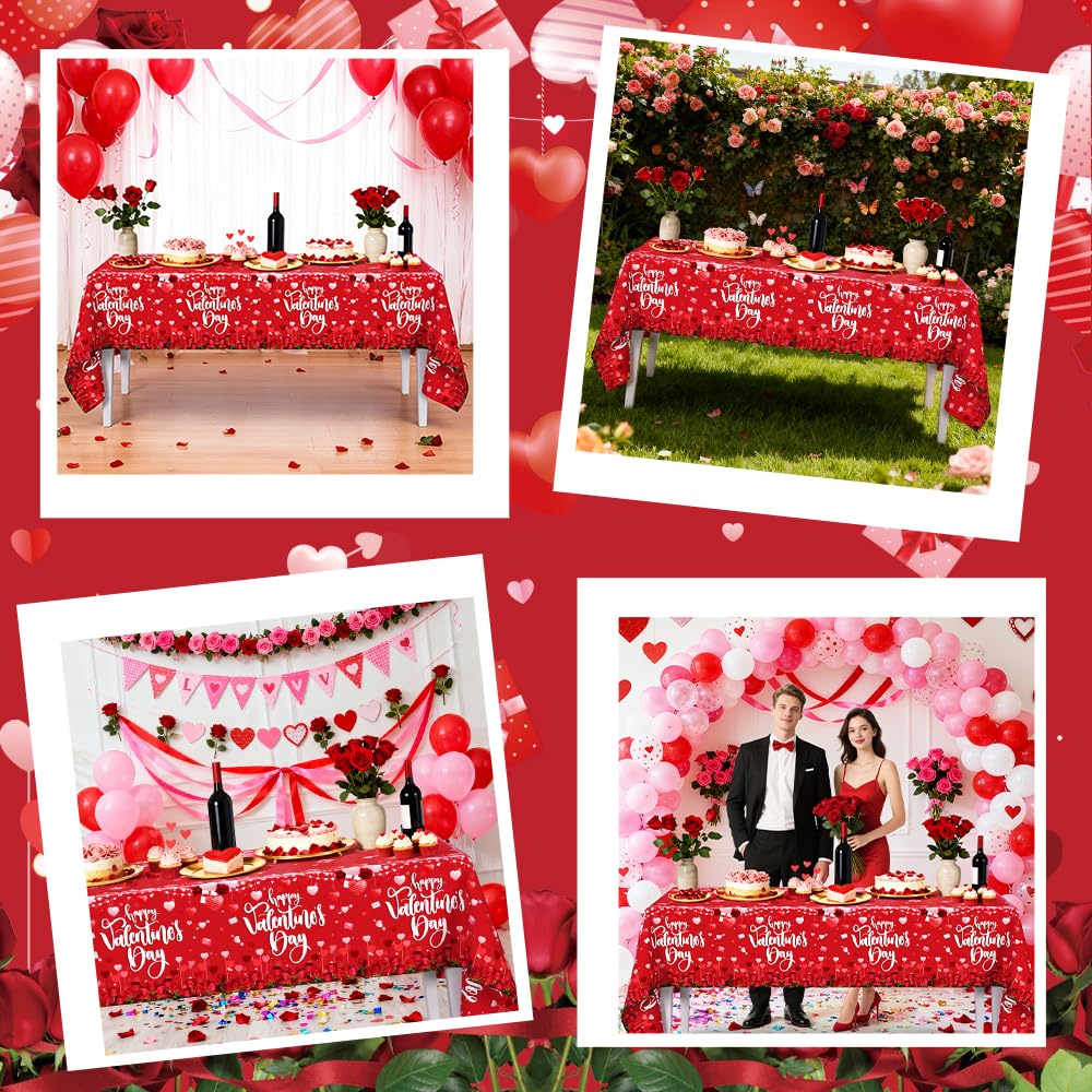 AIBIIN Valentine table cover helps contain mess during gatherings
