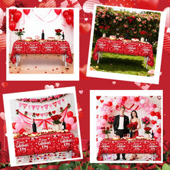 AIBIIN Valentine table cover helps contain mess during gatherings