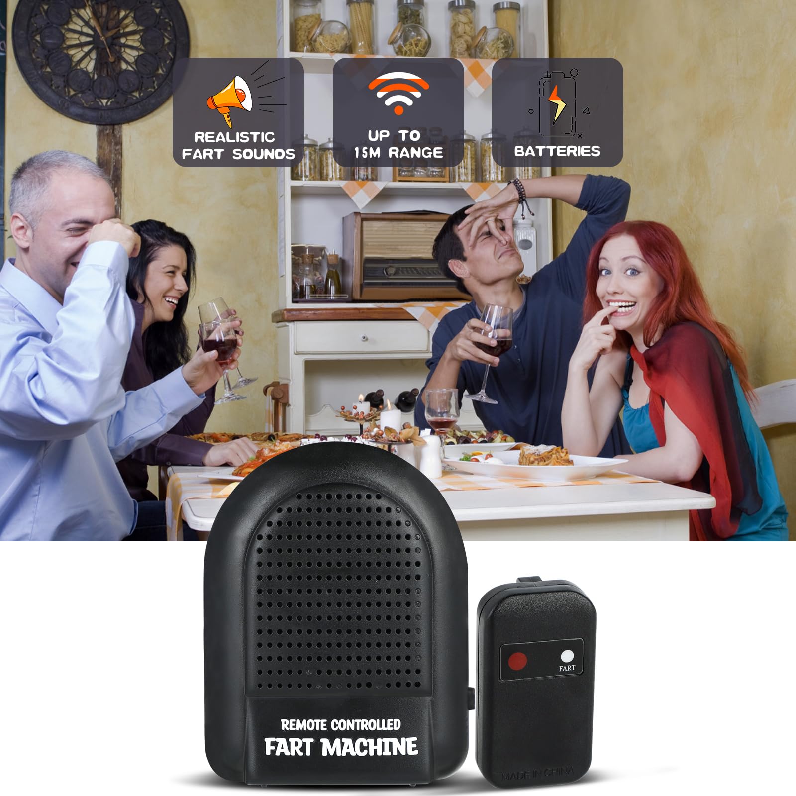 Aibitu eight-voice fart sounds collection for realistic office pranks.