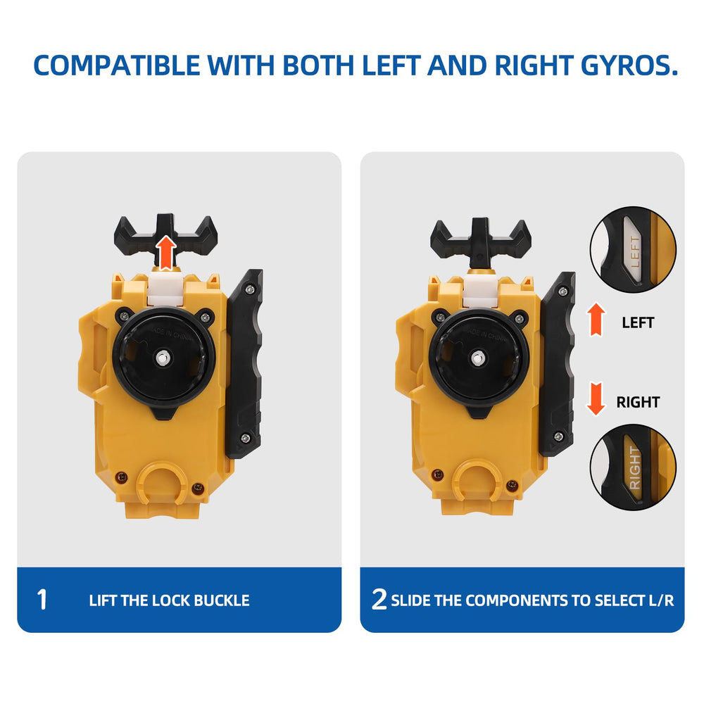 AIBREAY burst launcher with right spin enables rapid, responsive launches.