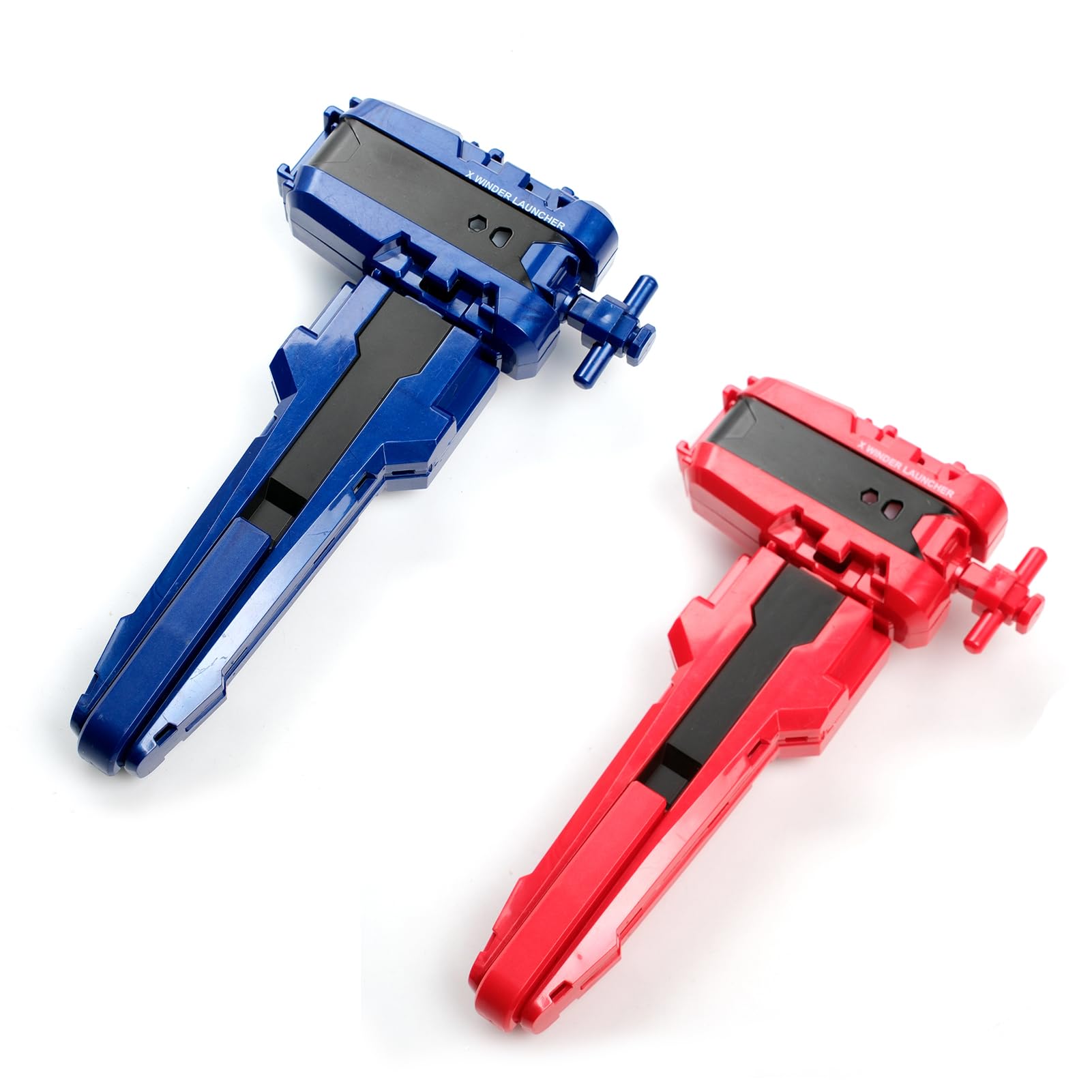 AIBREAY two-pack X string launchers in red and blue for enhanced battles.