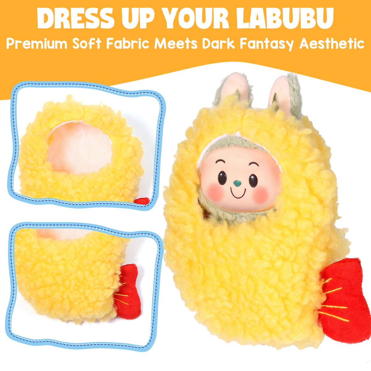 AICase 17cm doll animal-inspired clothes, bright colors for imaginative play and photos.
