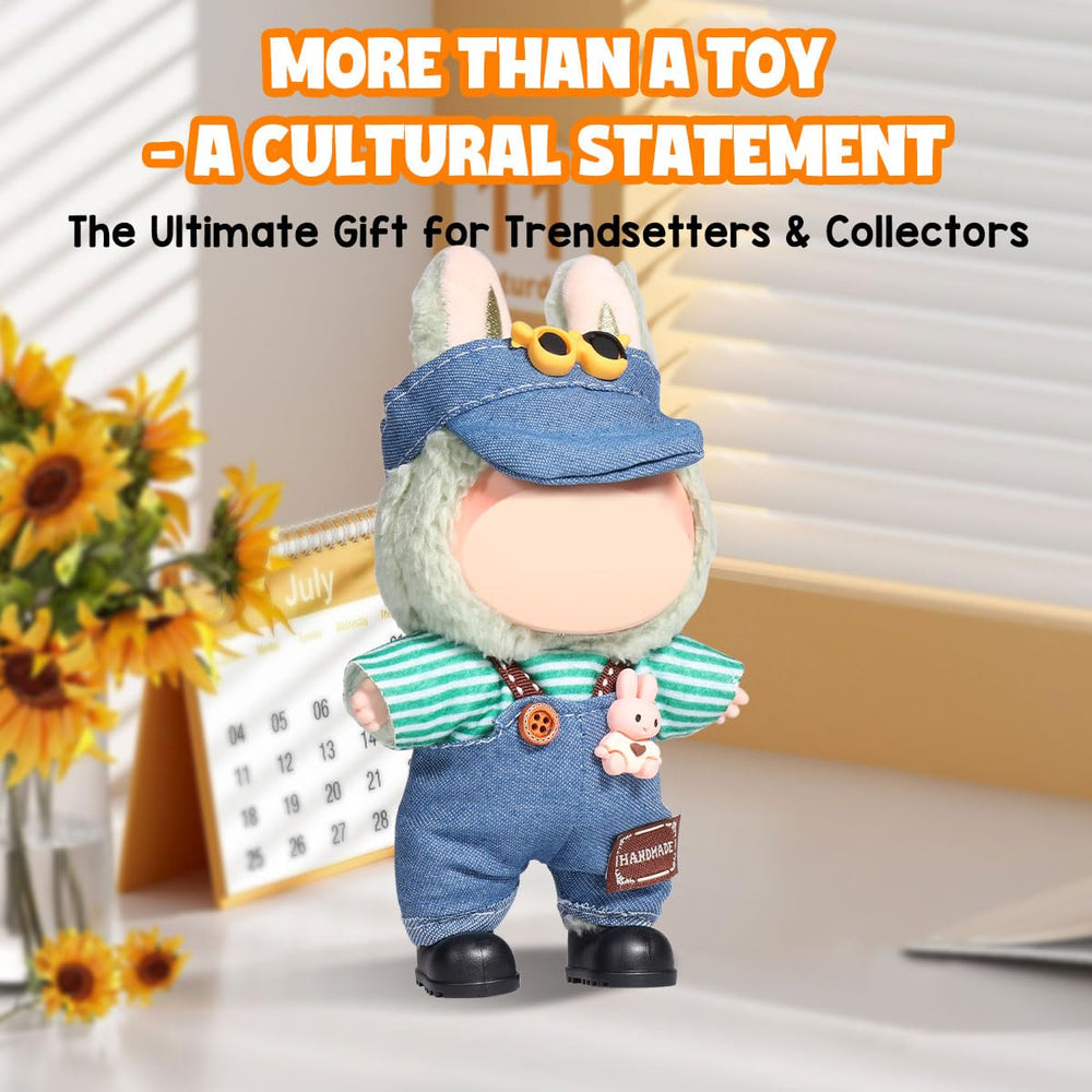 AICase crochet-texture highlights premium craftsmanship on a 17cm doll.