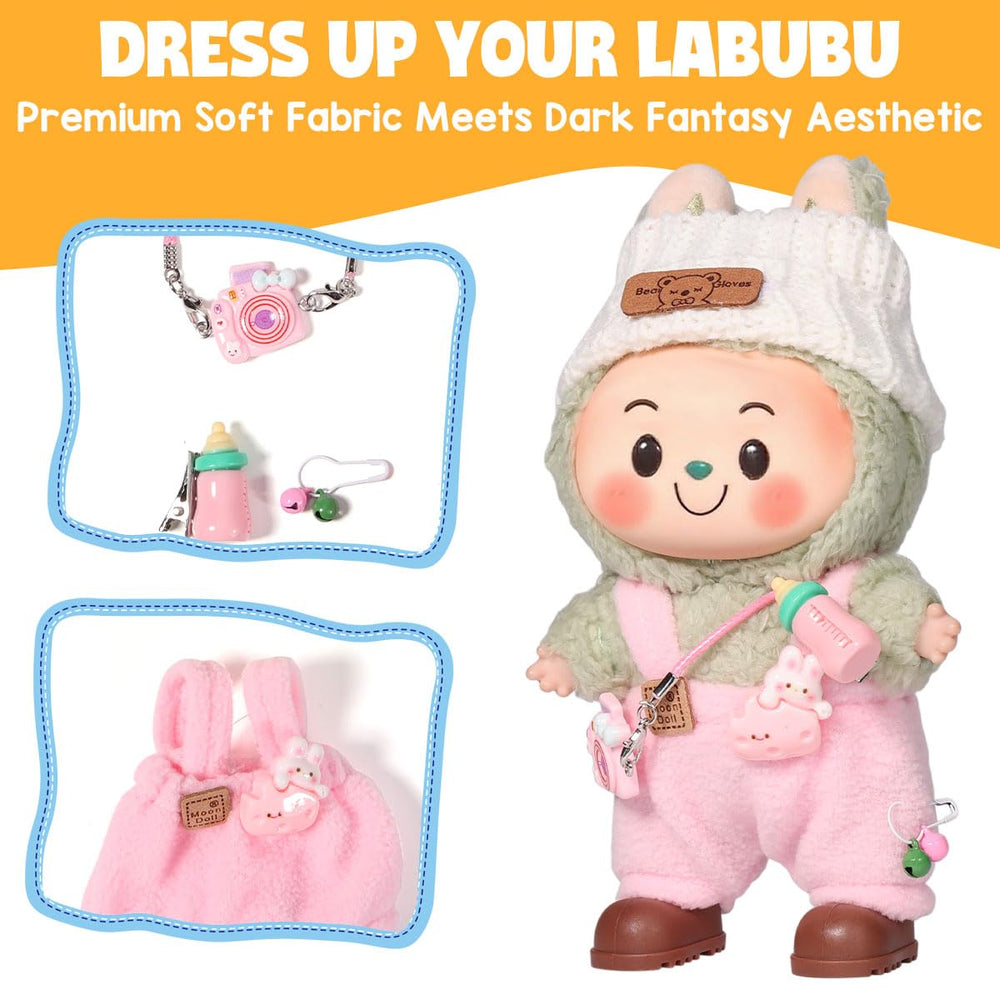 AICase 17cm doll clothes pink-16 small camera adds playtime detail