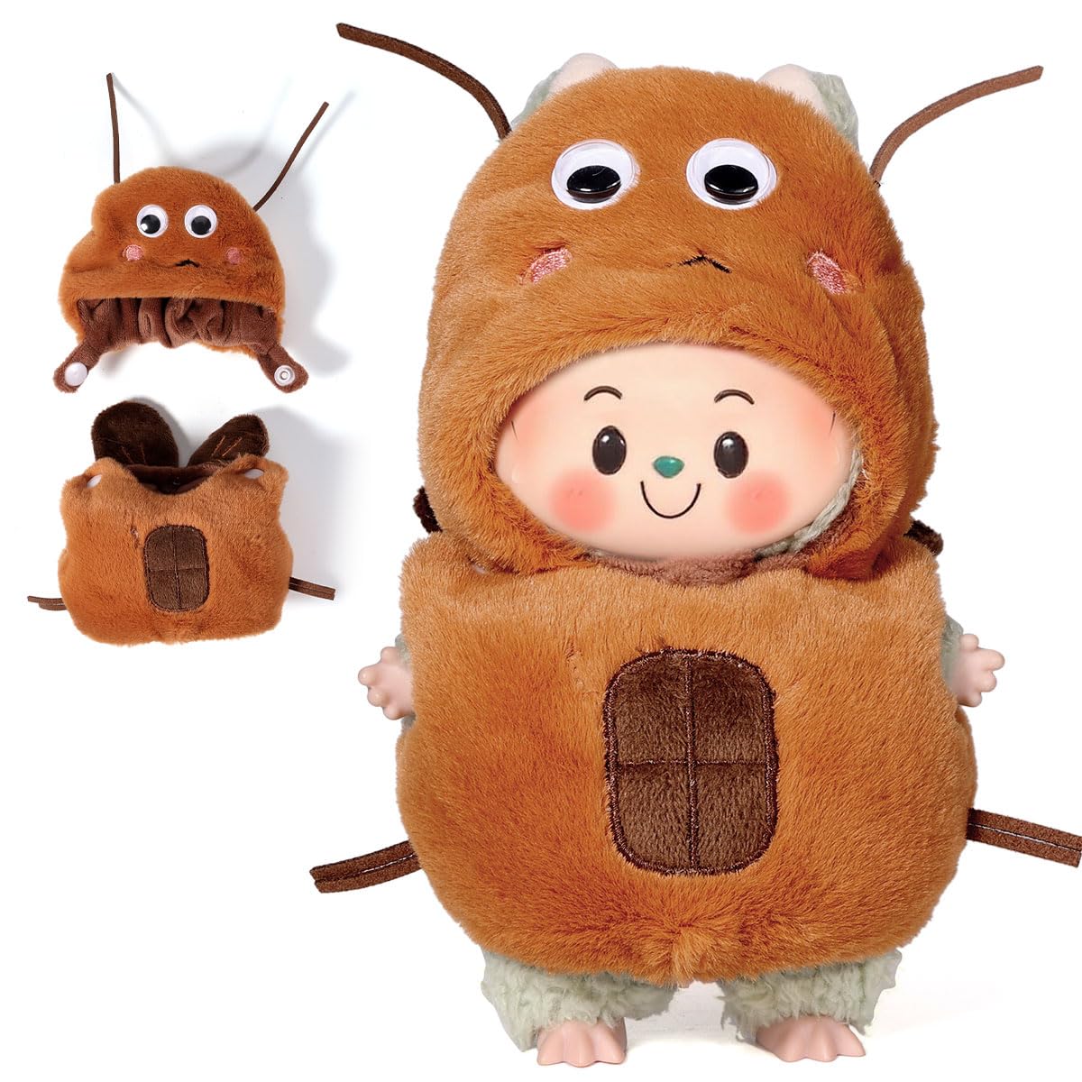 AICase 17cm doll clothes hat set enhances playtime with easy dressing and charming style