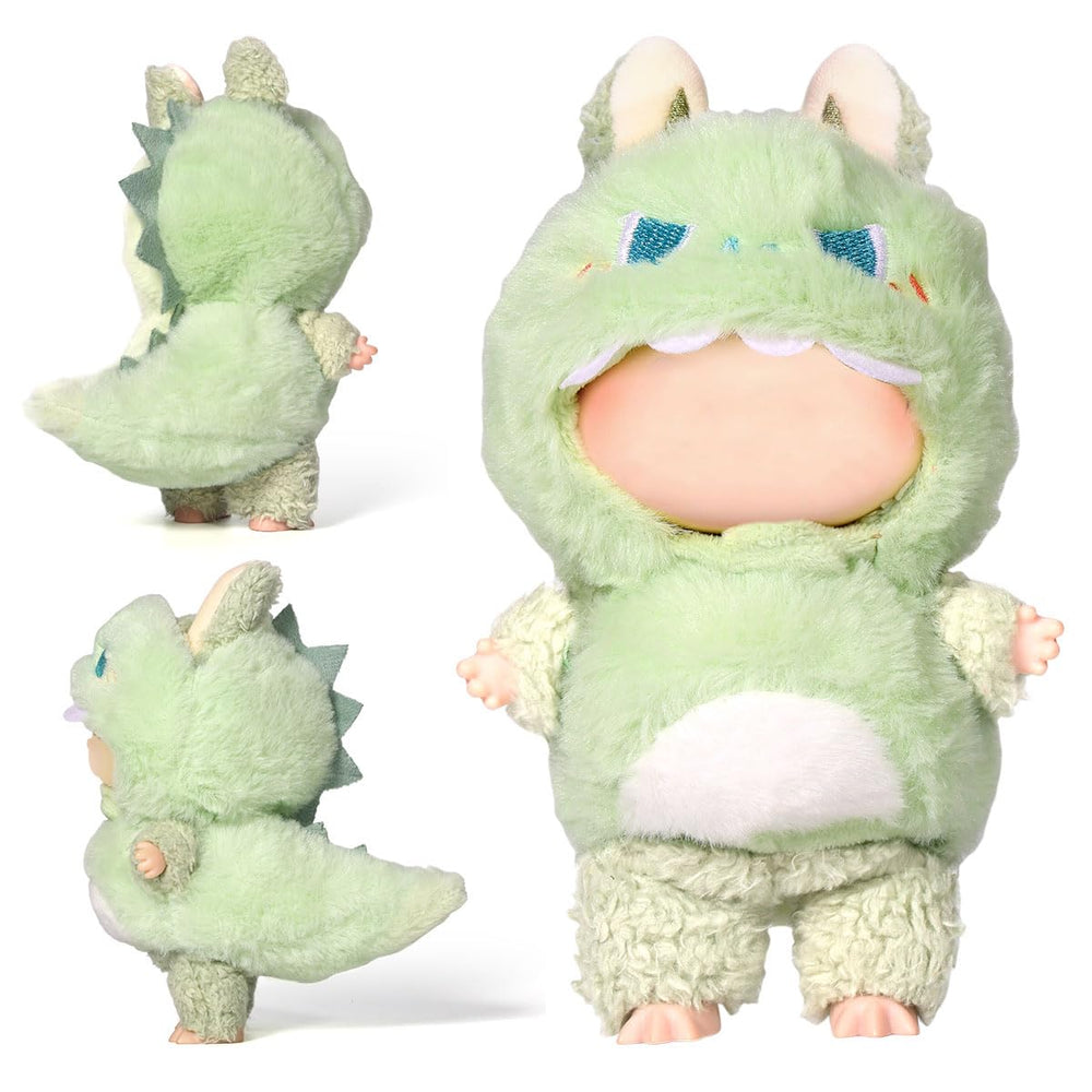 AICase 17cm doll dinosaur outfit on display, perfect for imaginative play.