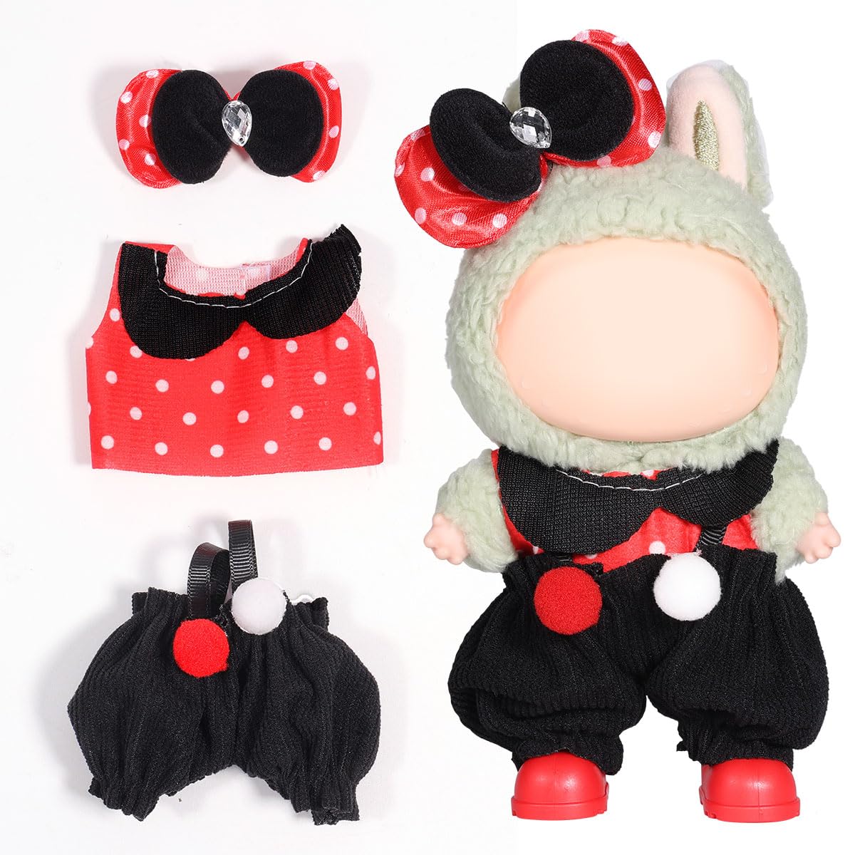 AICase 17cm doll top for quick dressing and stylish display.