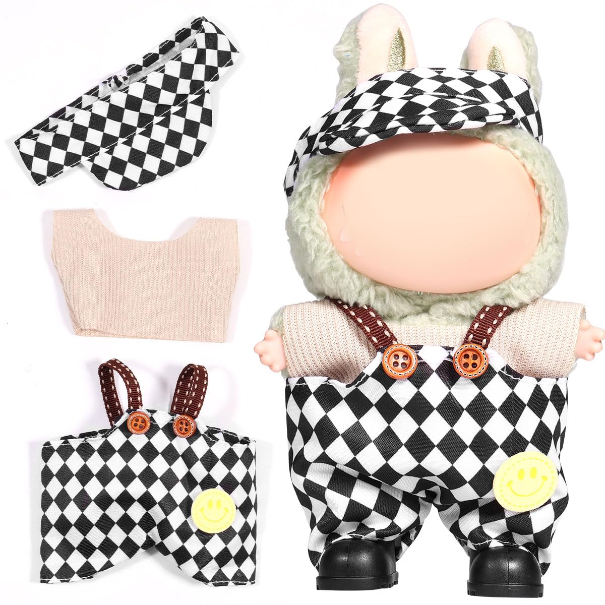AICase 17cm doll top with vibrant crochet color and snug fit.