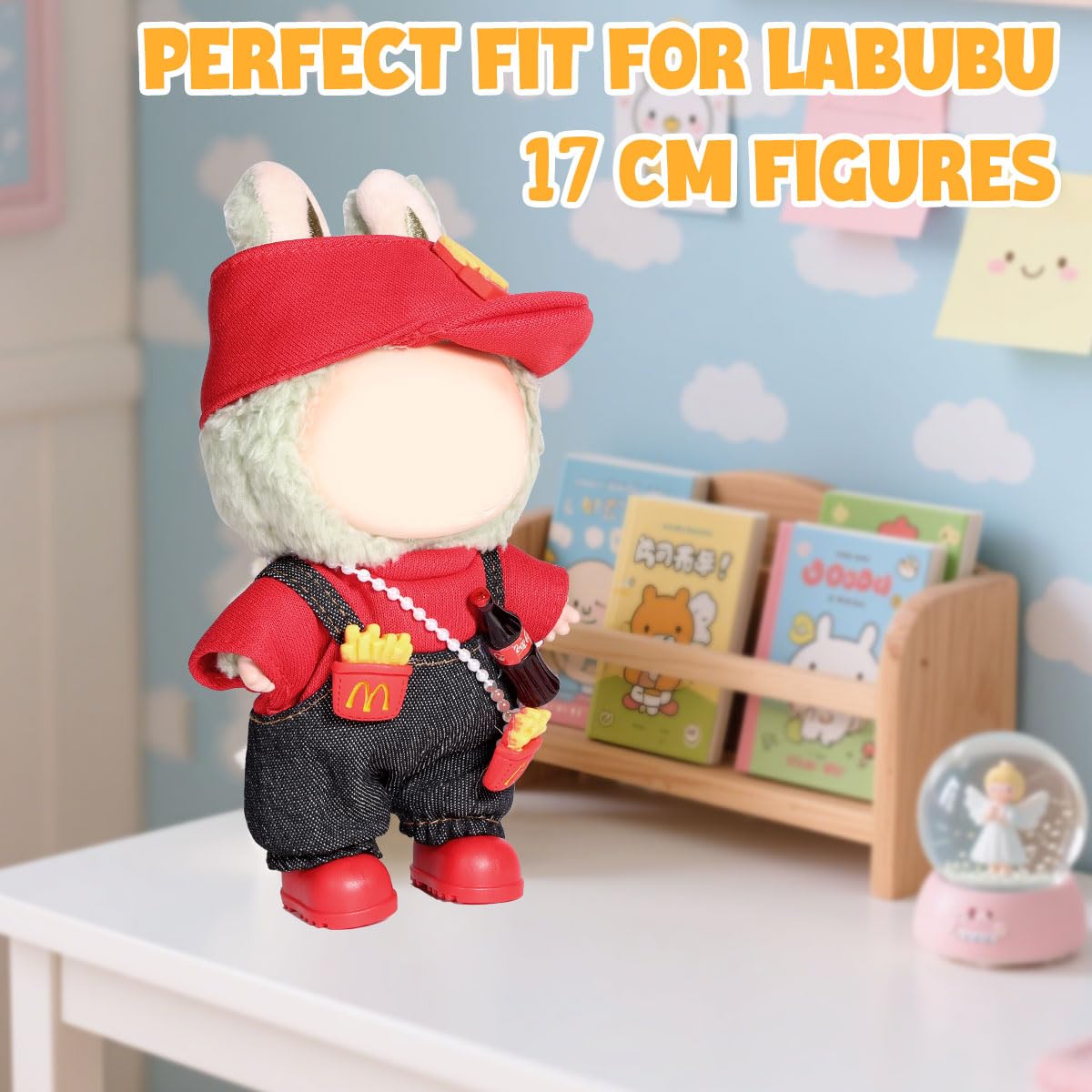 AICase Lububu 17cm doll hat showing snug fit for easy dressing