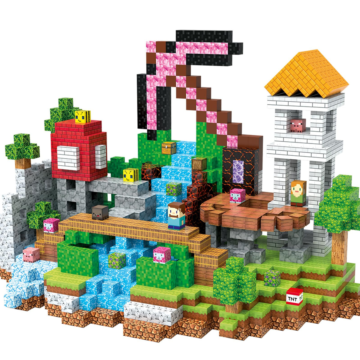 AIDYVOI magnetic blocks set with 120 pieces for creative STEM play