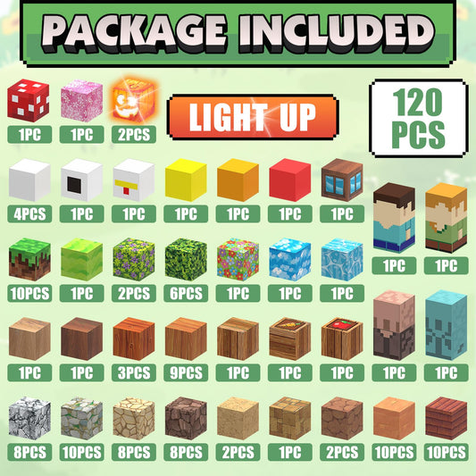AIDYVOI magnetic blocks light-up blocks illuminate scenes for magical, engaging play.