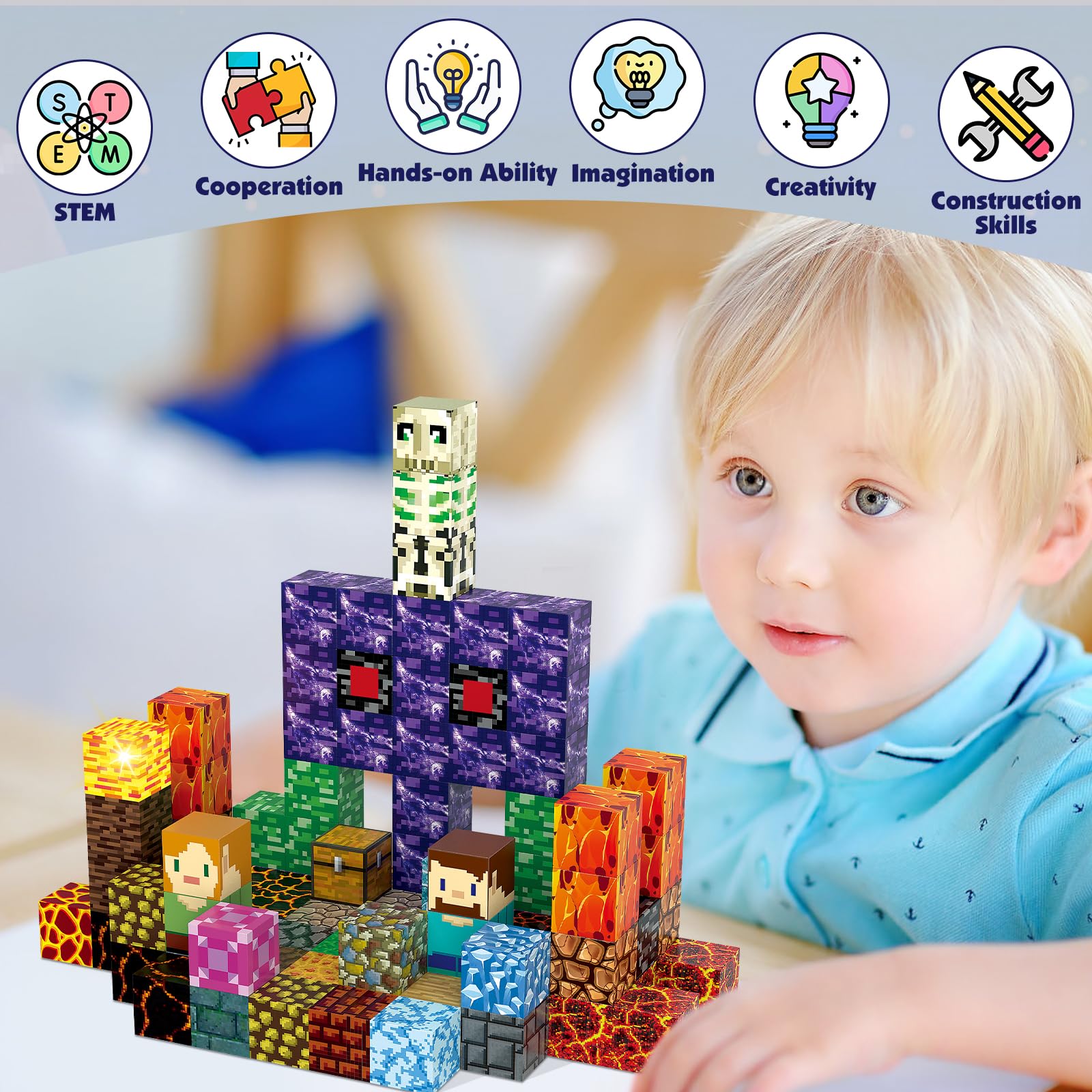 AIDYVOI non-toxic materials blocks ensure safe play and easy cleaning.