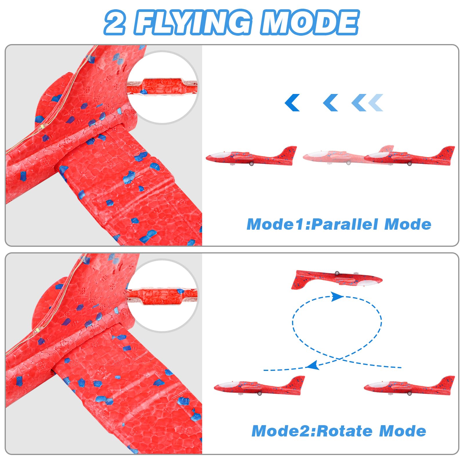 Aiencsai LED night-flight glider with visible glow