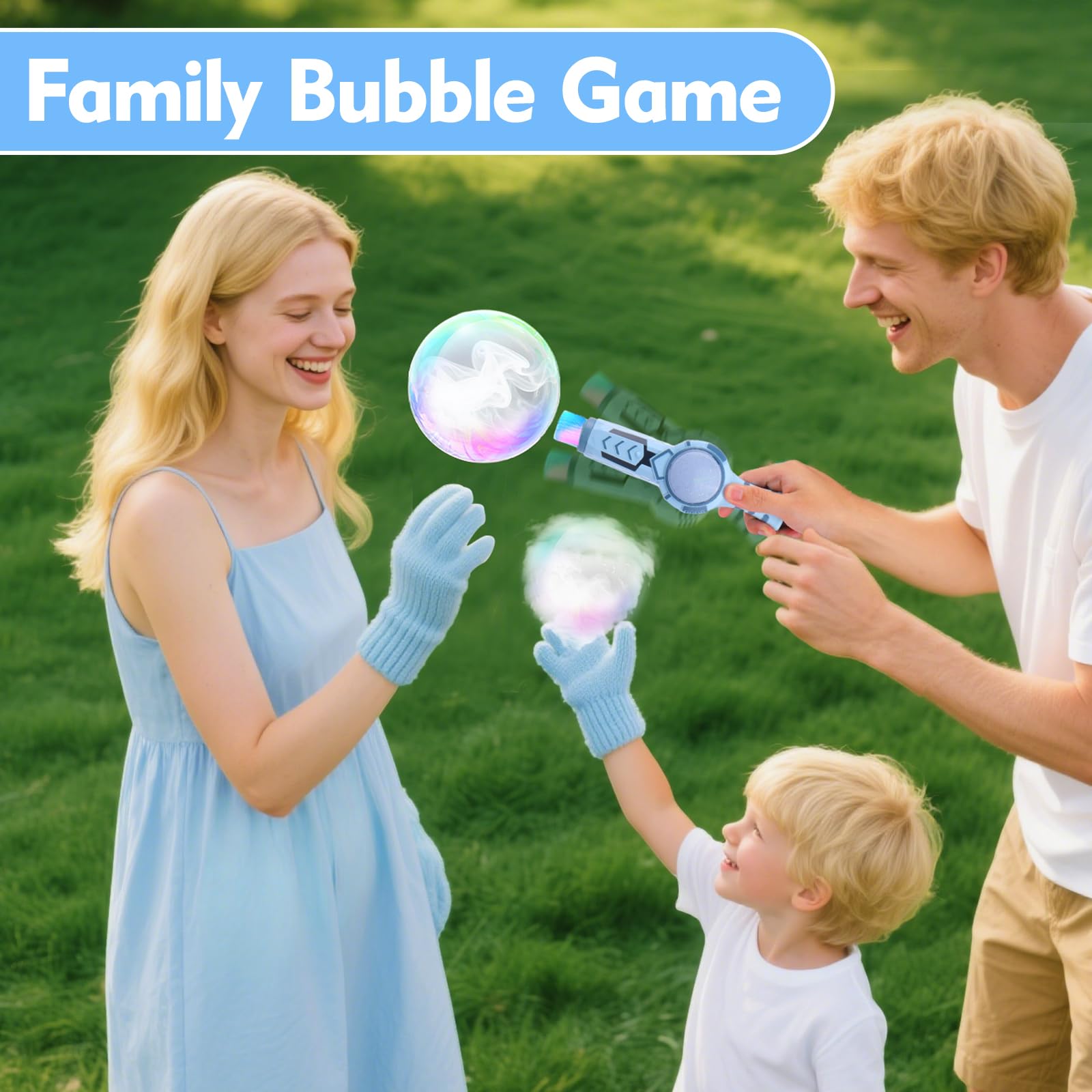 AIERSA Bubble Machine shows red charging indicator during battery charging.