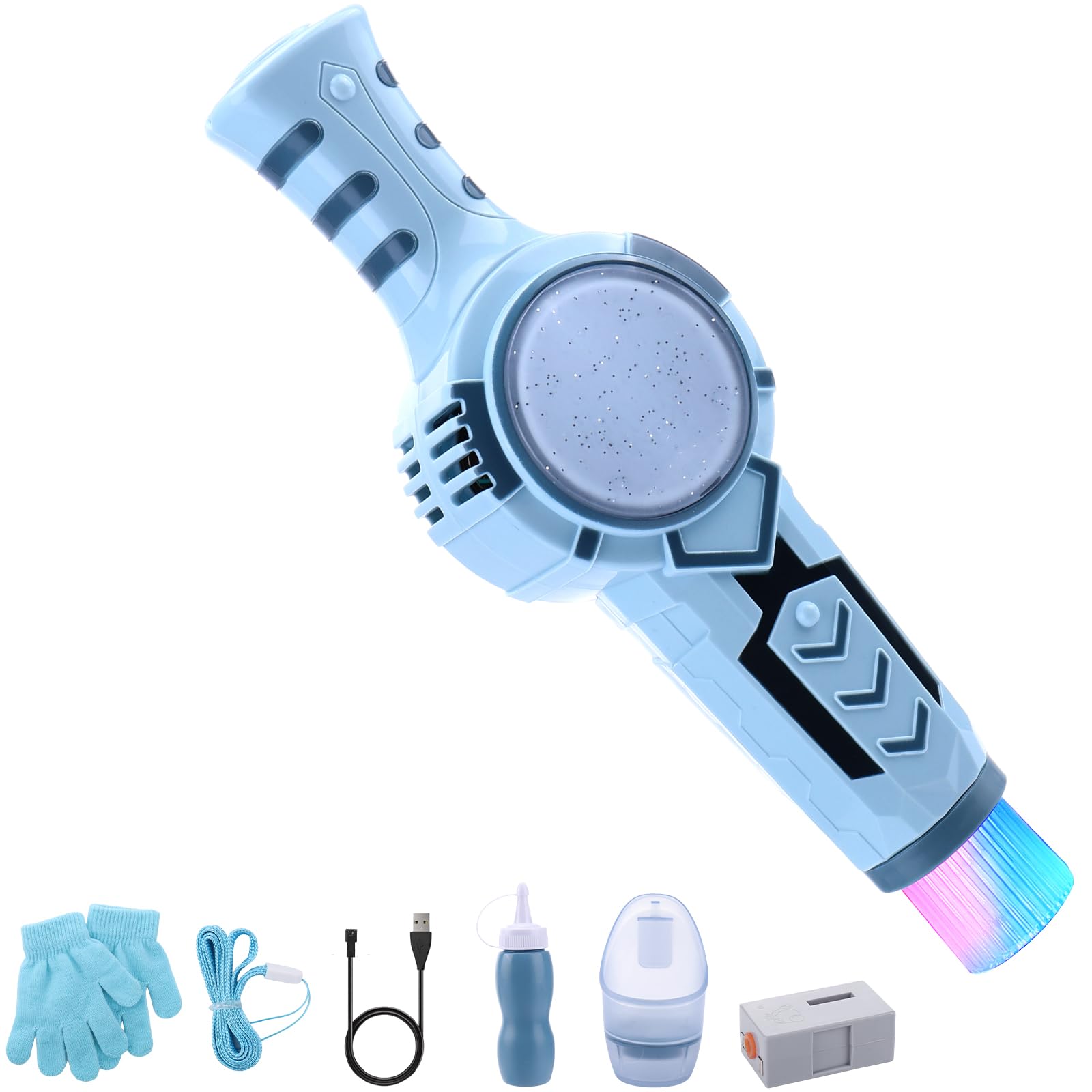AIERSA Smoke Bubble Machine shines outdoors with vibrant bubbles and lights.