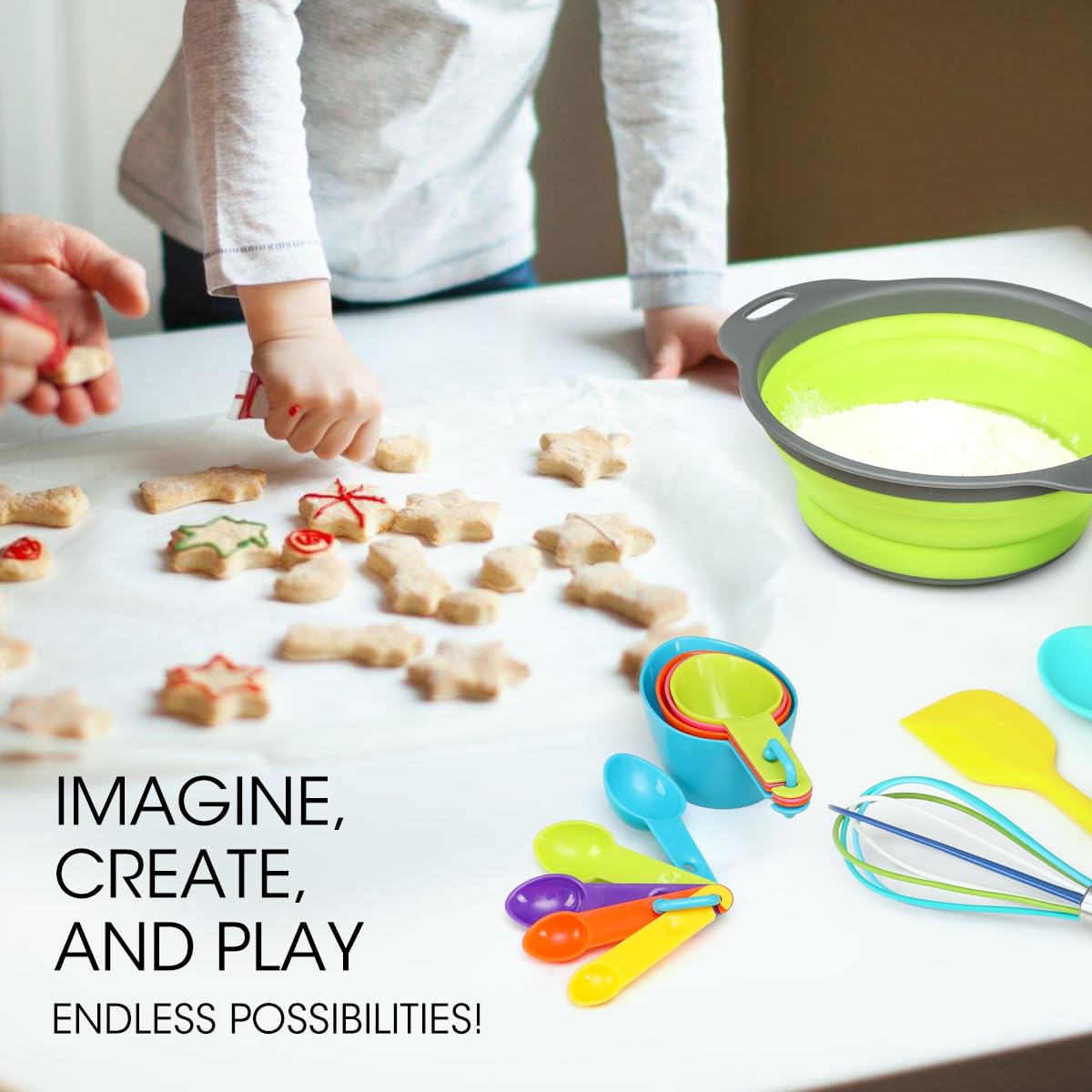 AIEVE measuring spoons help budding bakers measure ingredients precisely.