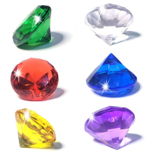 AiFanS diving gems 60mm rainbow diamonds brighten underwater treasure hunts and kids playtime