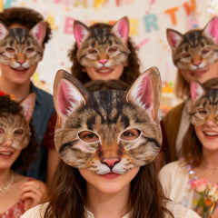 Aiffort cat-mask-application-scenarios suitable for Halloween, Christmas, Easter events.