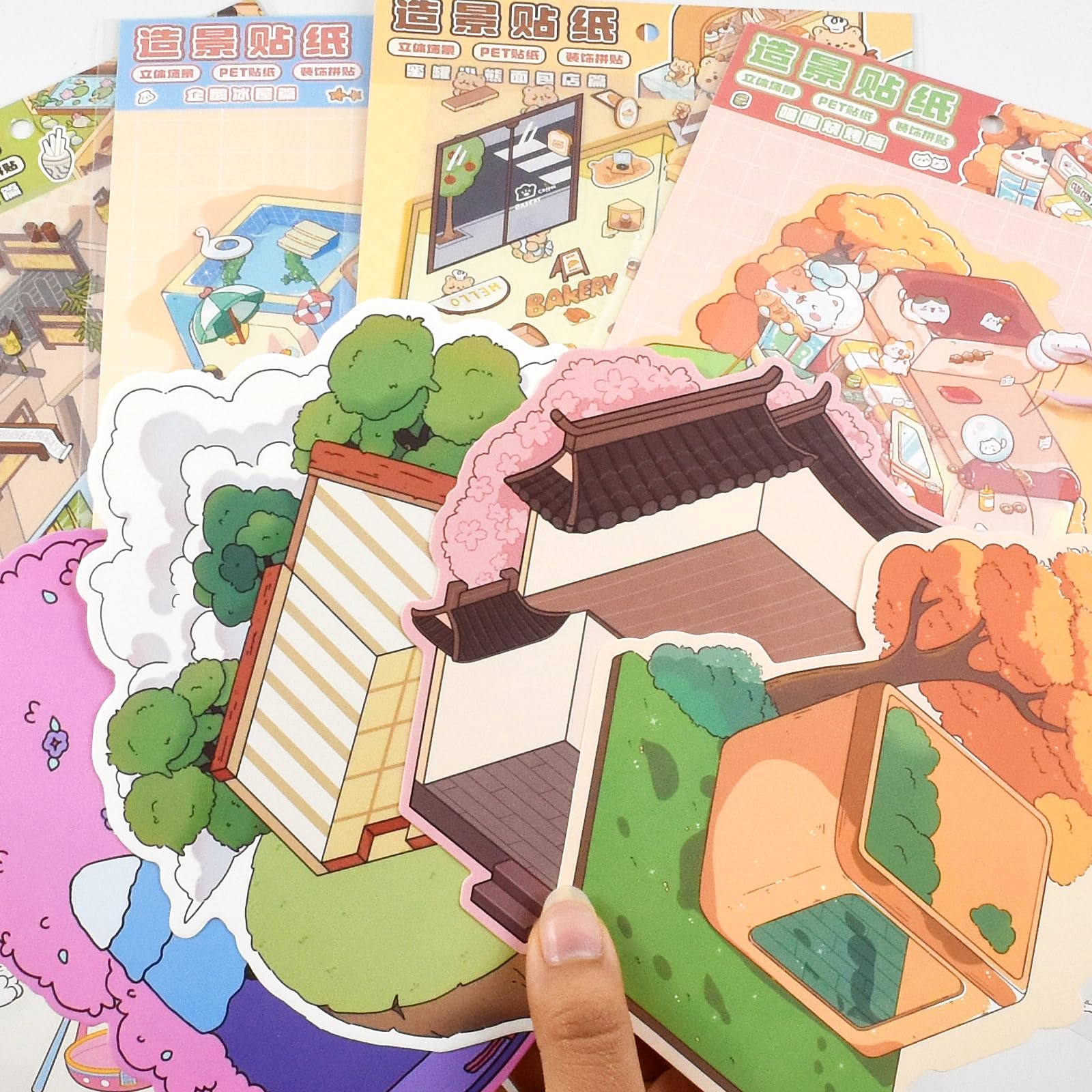 Aifong 3D sticker bakery scene creates tasty, whimsical touches.