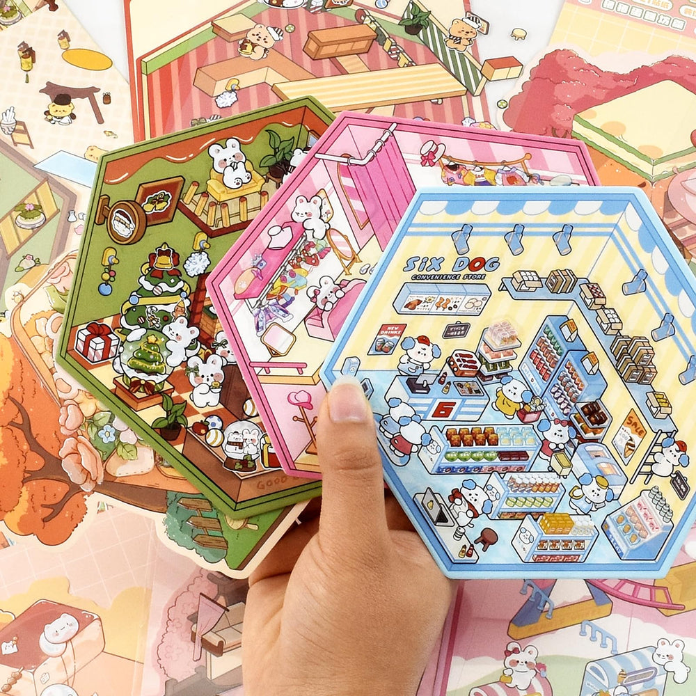 Aifong 3D stickers kit demonstrates easy rearrangement on your surfaces.