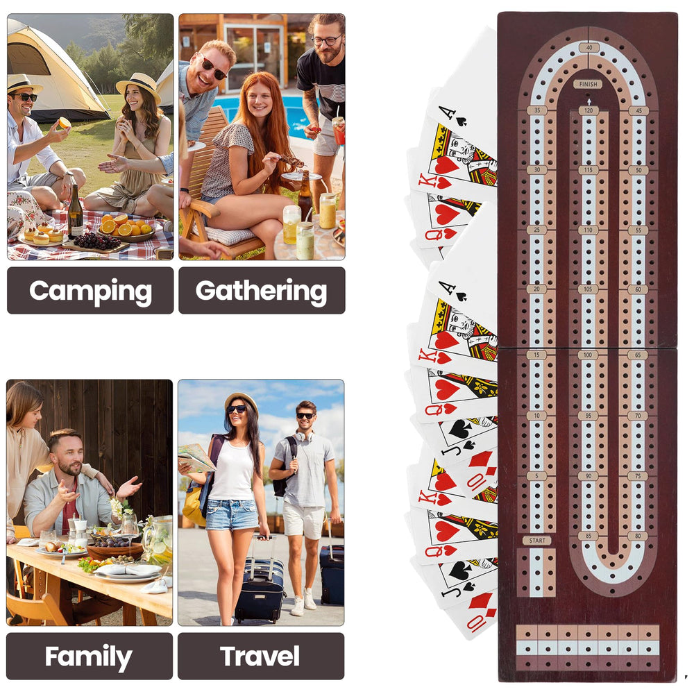 Aigomc cribbage pegs in metal, three colors for clear scoring.