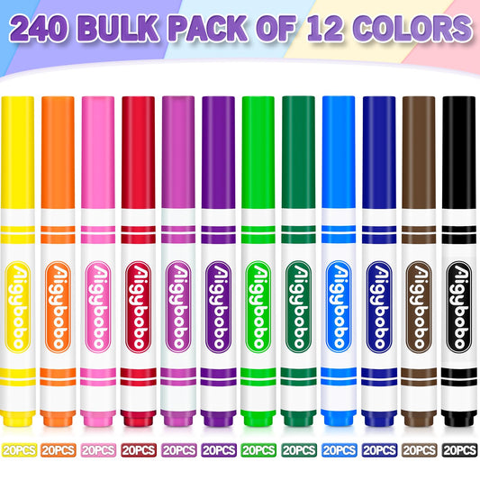 Aigybobo twelve colors for vibrant broad-line drawings and shading