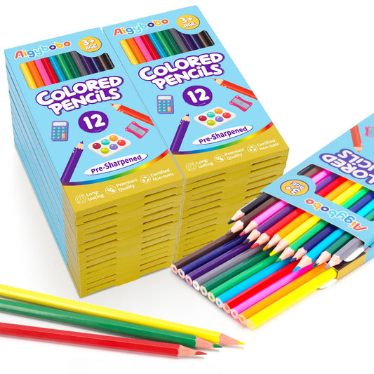 Aigybobo 360-count colored pencils bulk pack ready for classroom use