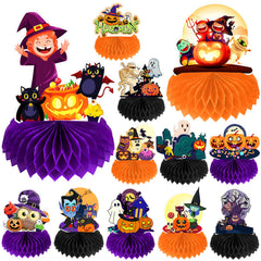 Aigybobo Halloween honeycomb pumpkin centerpiece for festive table decorations