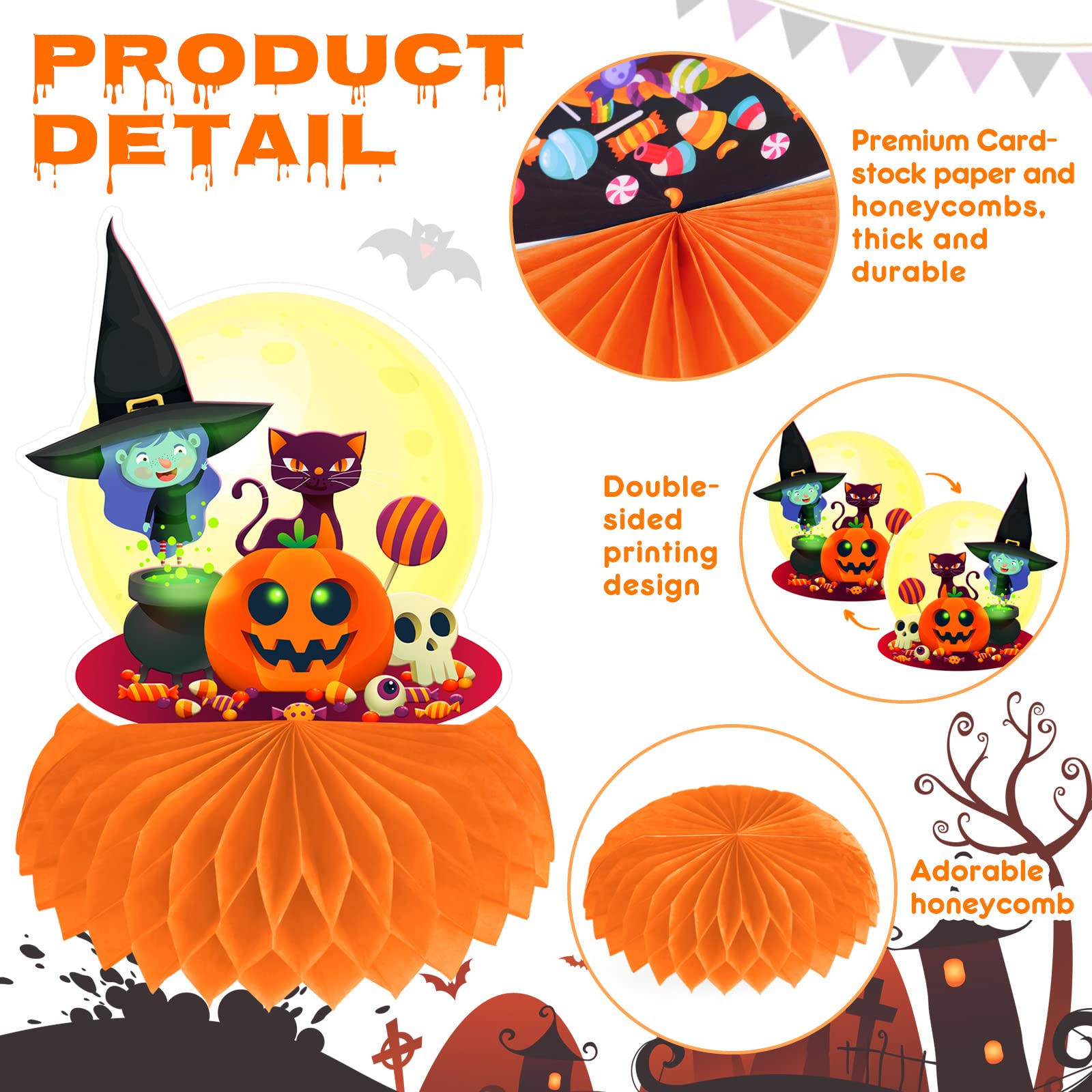 Aigybobo witch centerpiece enhances spooky ambiance on tables