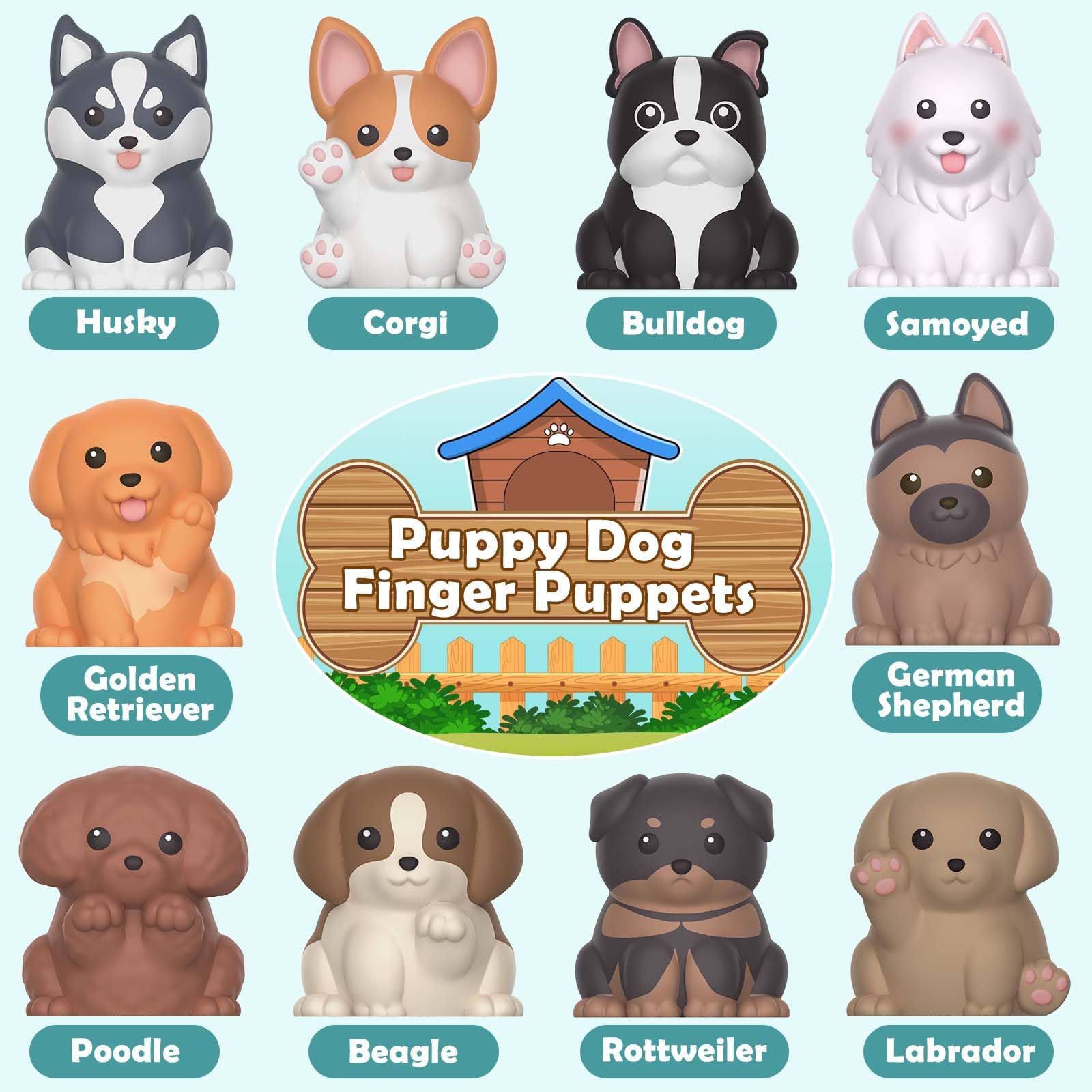 Aigybobo puppy with numbered doors and color dots supports basic math skills.