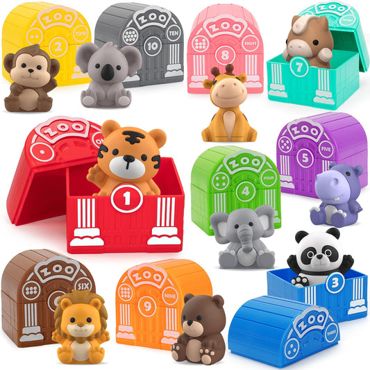 Aigybobo Safari Animal Puppets displayed for tactile imaginative play and storytelling.